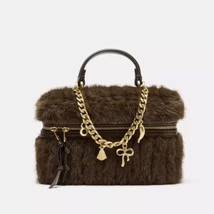 Zara FAUX FUR RIGID BAG